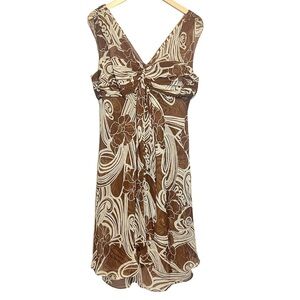 R&M Richards Floral Midi Sparkle Ruffle Y2K Style Dress 14